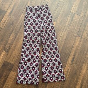 Geometric Patterned Flare Pants